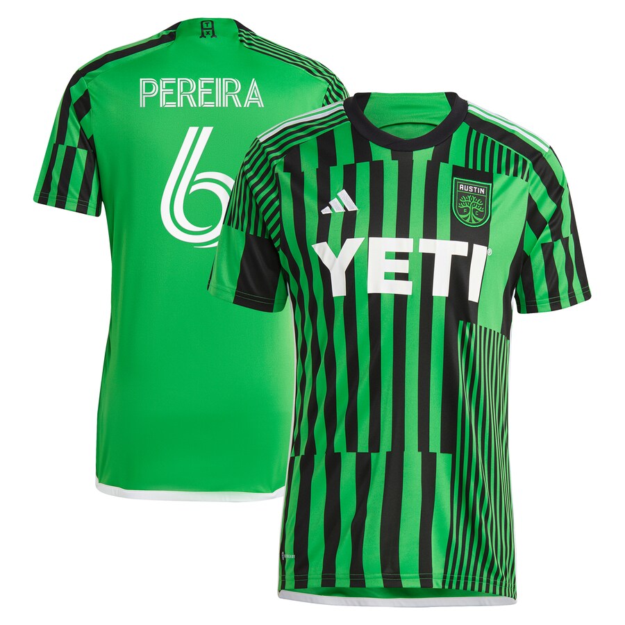 Men's Austin FC Daniel Pereira adidas Green 2024 Las Voces Kit Replica Player Jersey