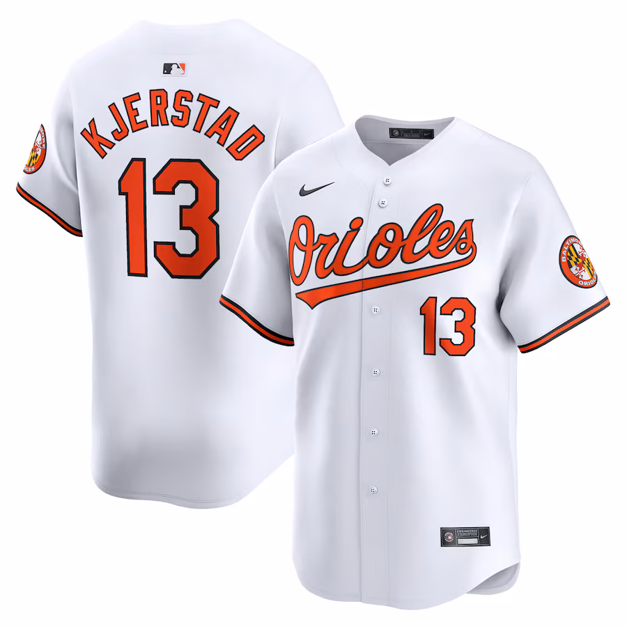 Men's Baltimore Orioles Heston Kjerstad Nike White Home Limited Player Jersey