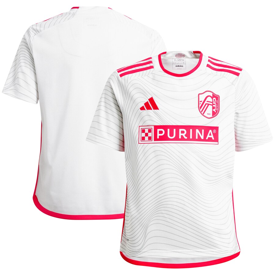 Youth St. Louis City SC  adidas White 2024 The Confluence Kit Replica Jersey