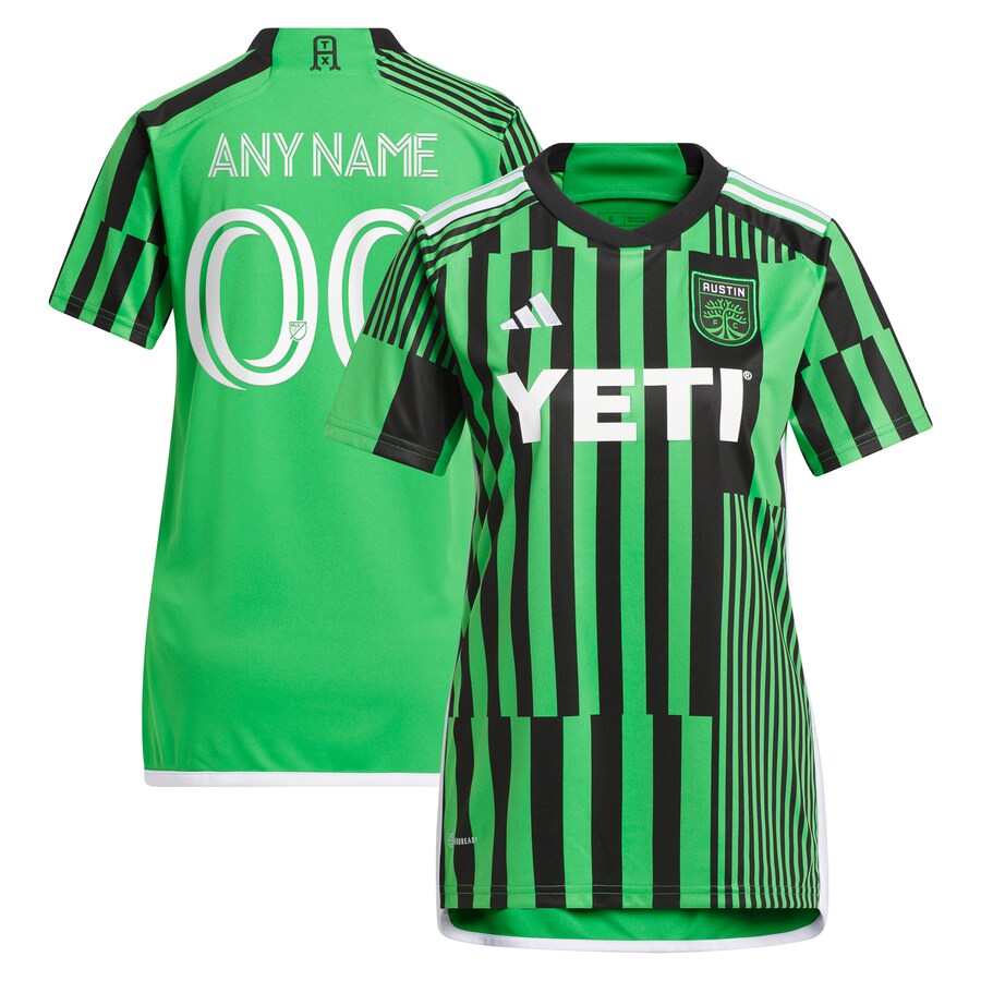 Women's Austin FC adidas Green 2023 Las Voces Kit Replica Custom Jersey