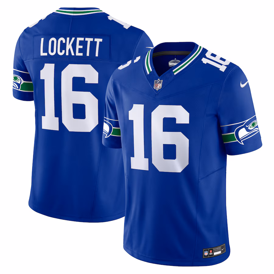 Men's Seattle Seahawks Tyler Lockett Nike Royal Vapor F.U.S.E. Limited Jersey