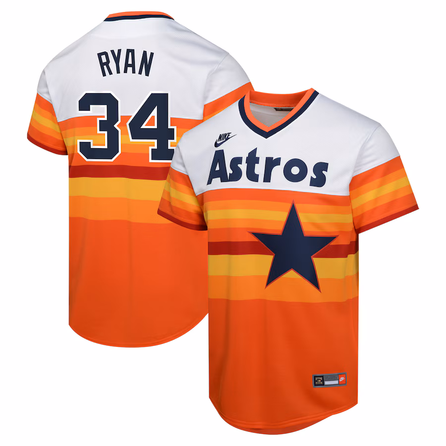 Youth Houston Astros Nolan Ryan Nike White Cooperstown Collection Limited Player Jersey