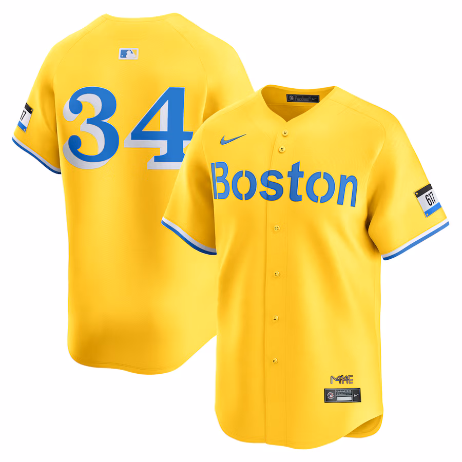 Men's Boston Red Sox David Ortiz Nike Gold City Connect Retired Player Jersey
