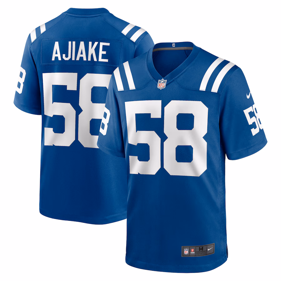 Men's Indianapolis Colts Austin Ajiake Nike  Royal Game Jersey