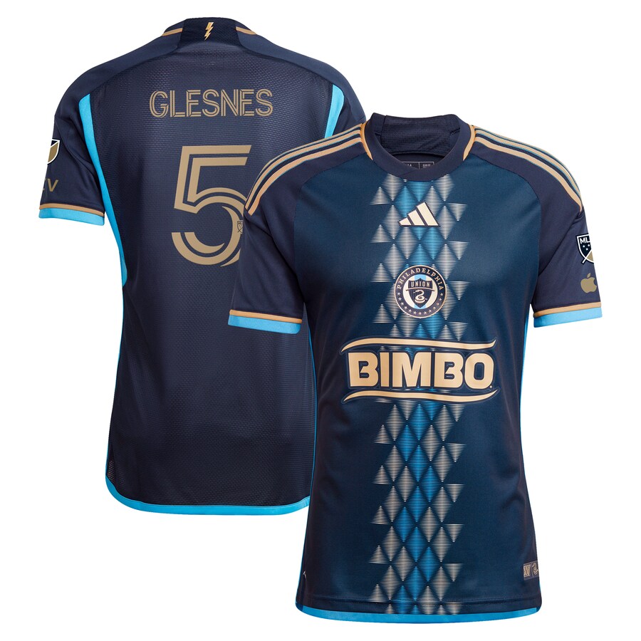 Men's Philadelphia Union Jakob Glesnes adidas Navy 2024 The XV Kit Authentic Player Jersey
