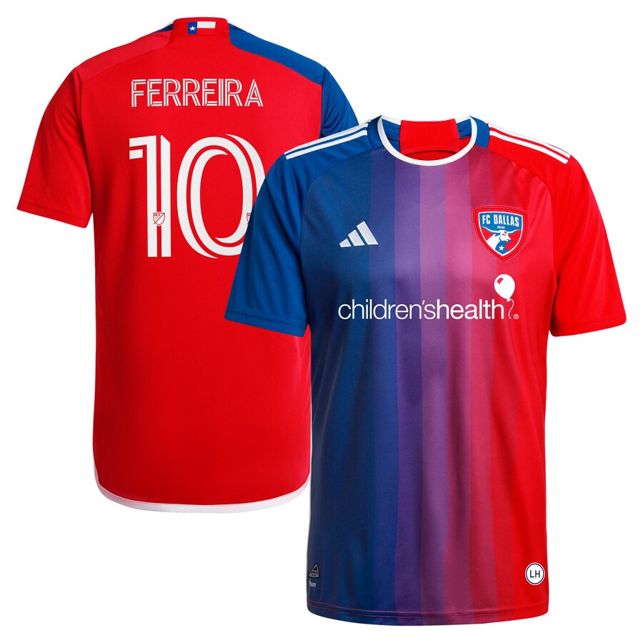 Men's FC Dallas Jesus Ferreira adidas Navy 2024 After Burner Replica Player Jersey