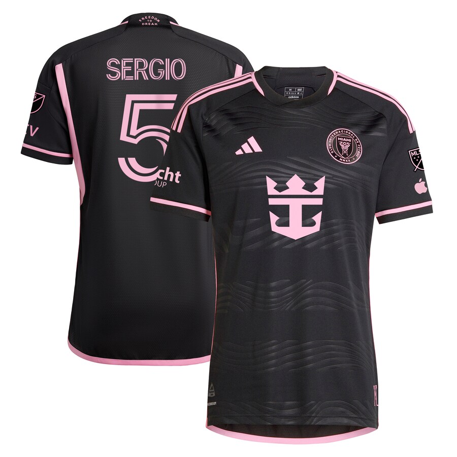 Men's Inter Miami CF Sergio Busquets adidas Black 2024 La Noche Authentic Player Jersey