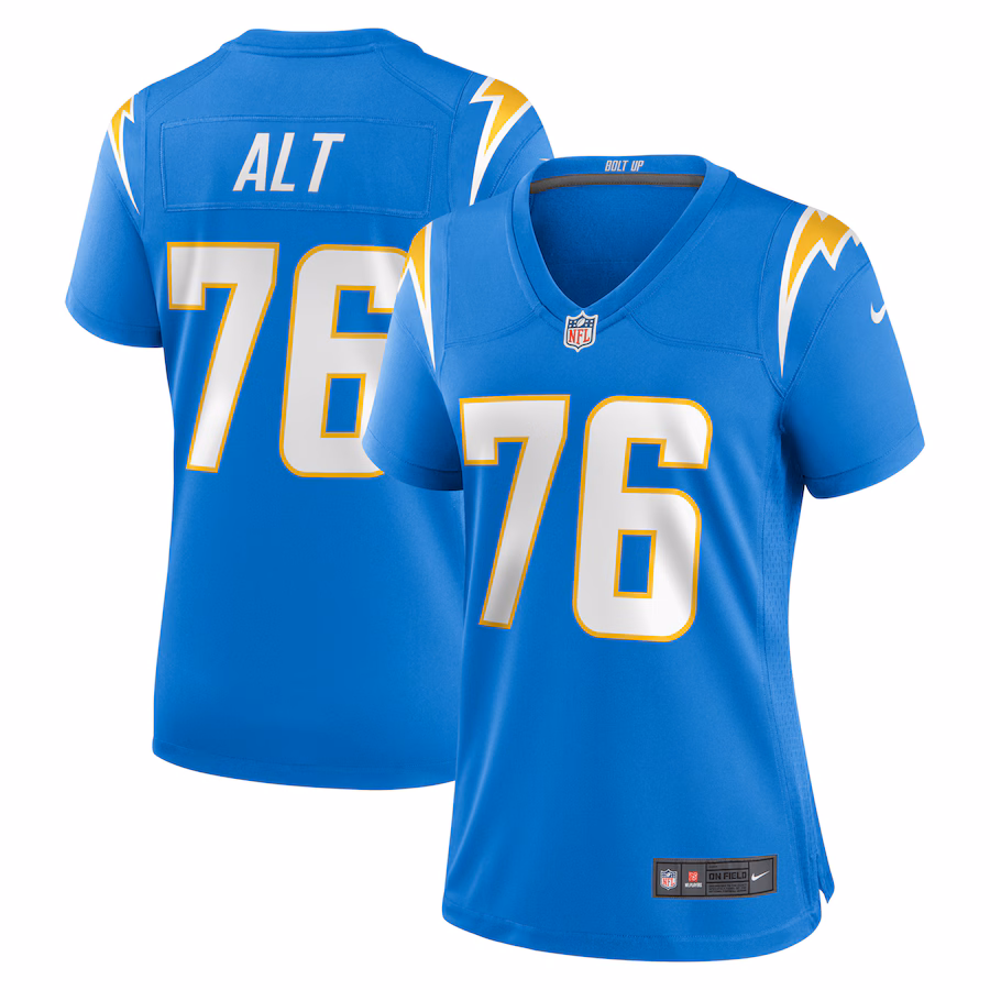 Women's Los Angeles Chargers Joe Alt Nike Powder Blue 2024 NFL Draft First Round Pick Player Game Jersey