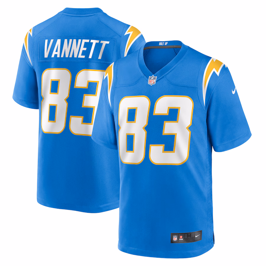 Men's Los Angeles Chargers Nick Vannett Nike  Powder Blue Team Game Jersey