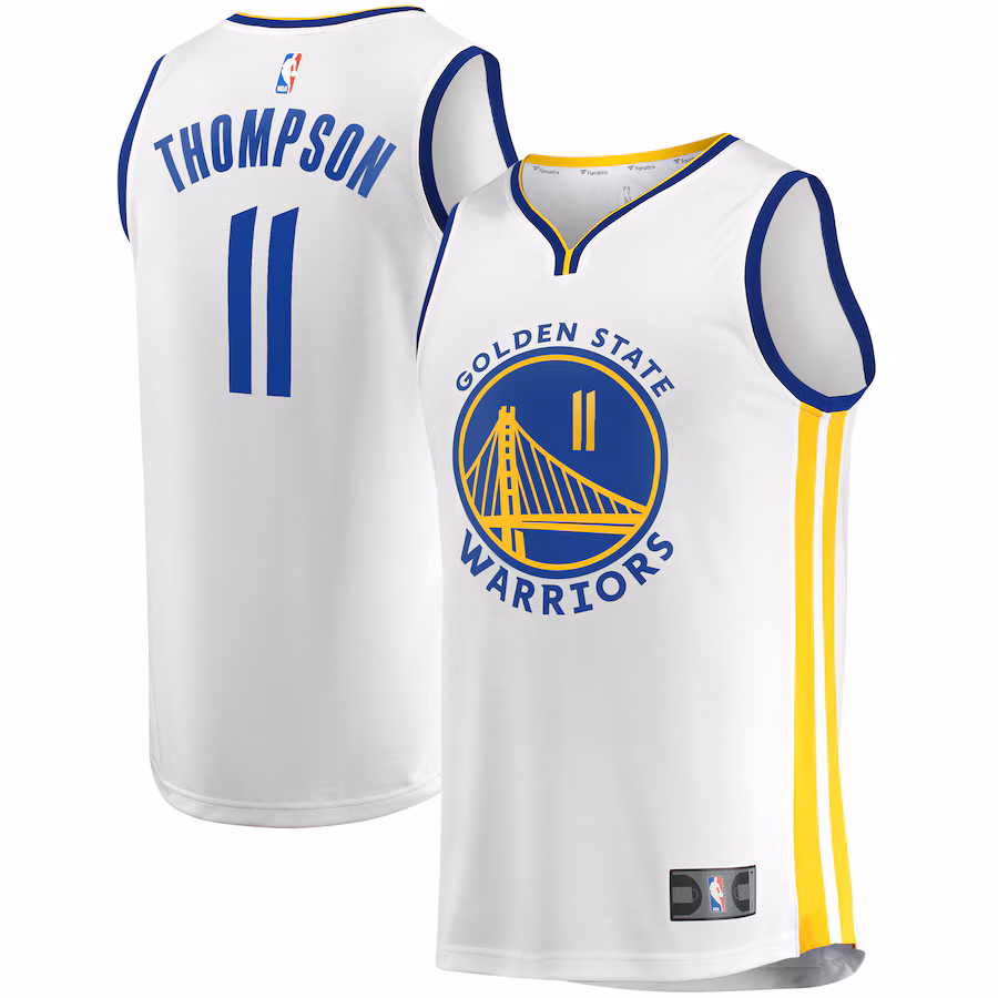 Men's Golden State Warriors Klay Thompson Fanatics White 2022/23 Fast Break Replica Player Jersey - Association Edition
