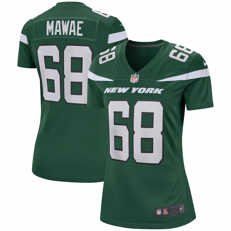 Women's New York Jets Kevin Mawae Nike Gotham Green Game Retired Player Jersey