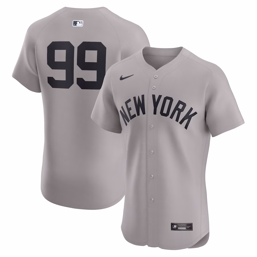 Men's New York Yankees Aaron Judge Nike Gray Road Elite Player Jersey