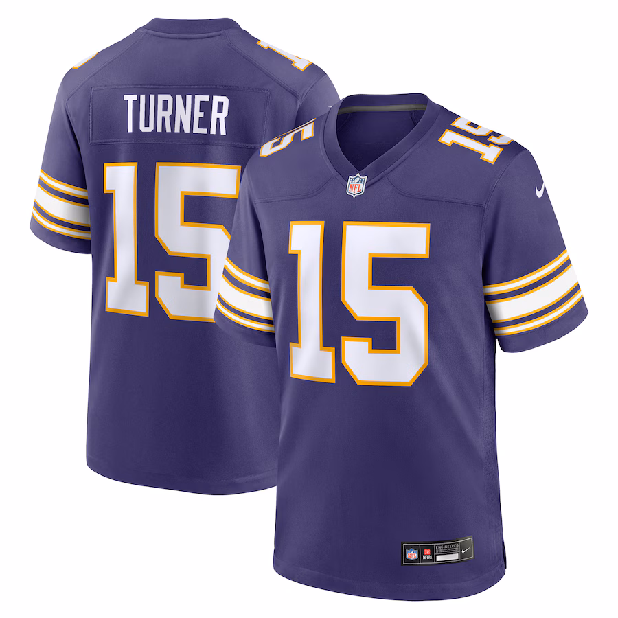 Men's Minnesota Vikings Dallas Turner Nike  Purple Alternate Game Jersey