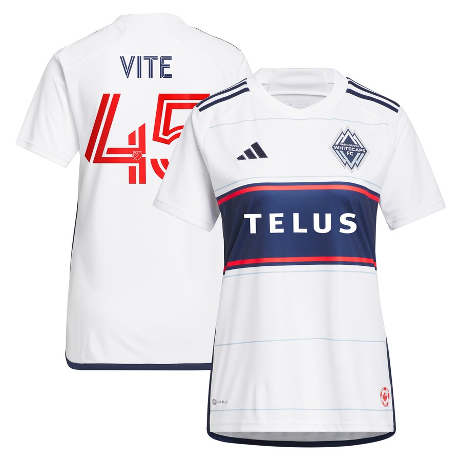 Women's Vancouver Whitecaps FC Pedro Vite adidas White 2023 Bloodlines Replica Player Jersey