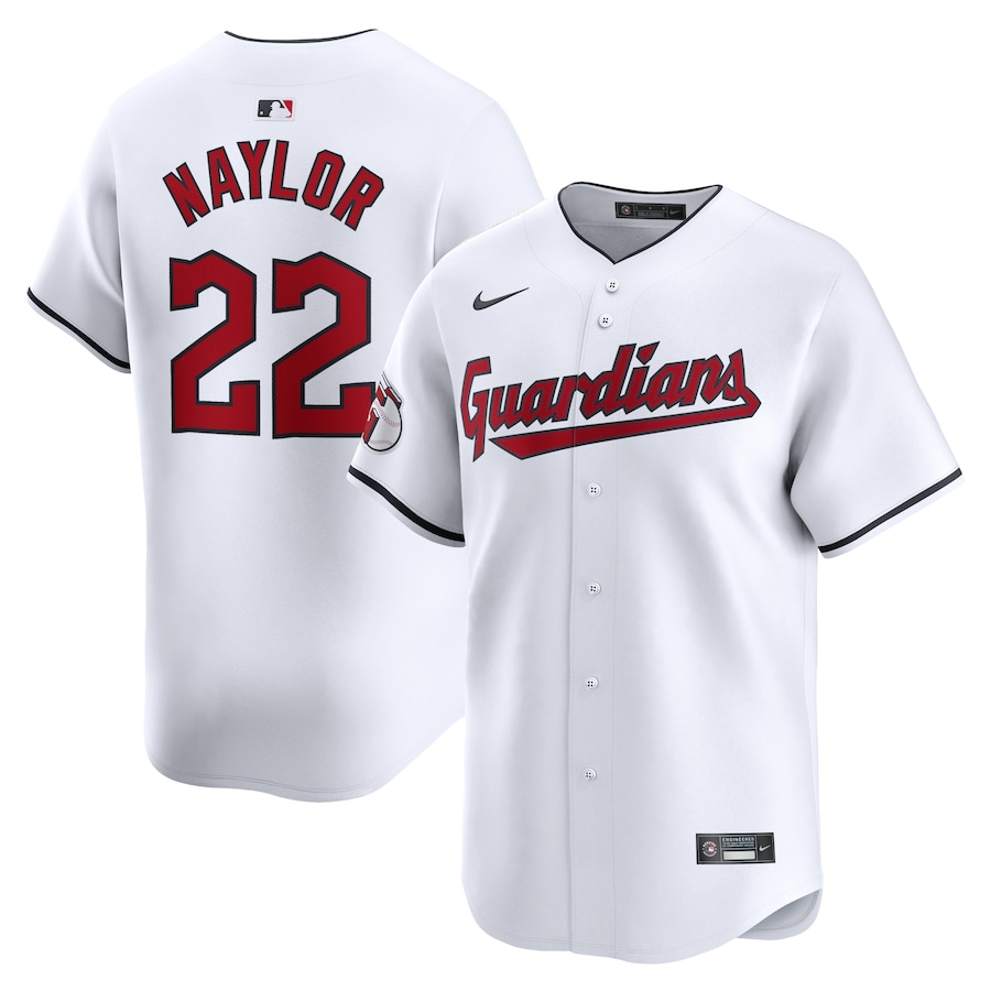 Men's Cleveland Guardians Josh Naylor Nike White Home Limited Player Jersey
