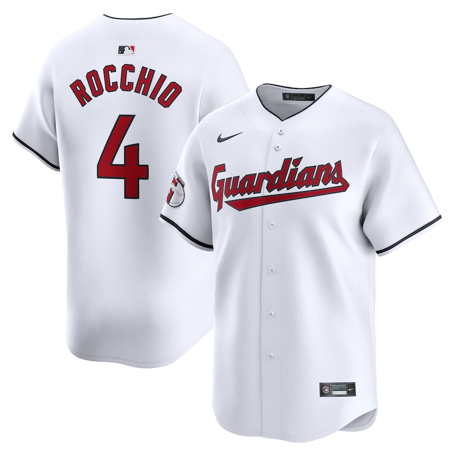 Men's Cleveland Guardians Brayan Rocchio Nike White Home Limited Player Jersey