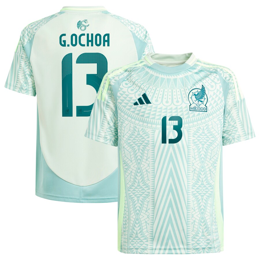 Youth Mexico National Team Guillermo Ochoa adidas Green 2024 Away Replica Player Jersey
