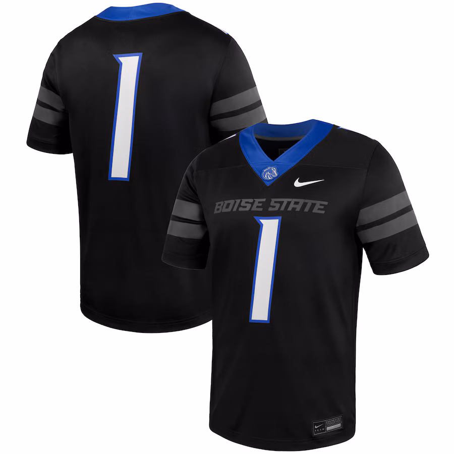 #1 Boise State Broncos Nike Untouchable Football Jersey - Black