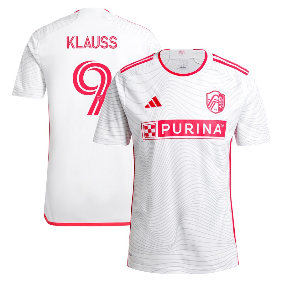 Men's St. Louis City SC João Klauss adidas White 2024 The Confluence Kit Replica Player Jersey