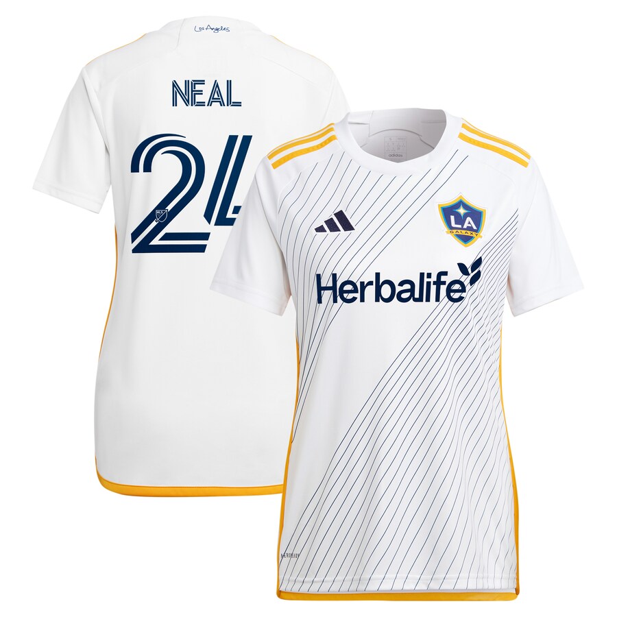 Women's LA Galaxy Jalen Neal adidas White 2024 Angeleno Kit Replica Player Jersey
