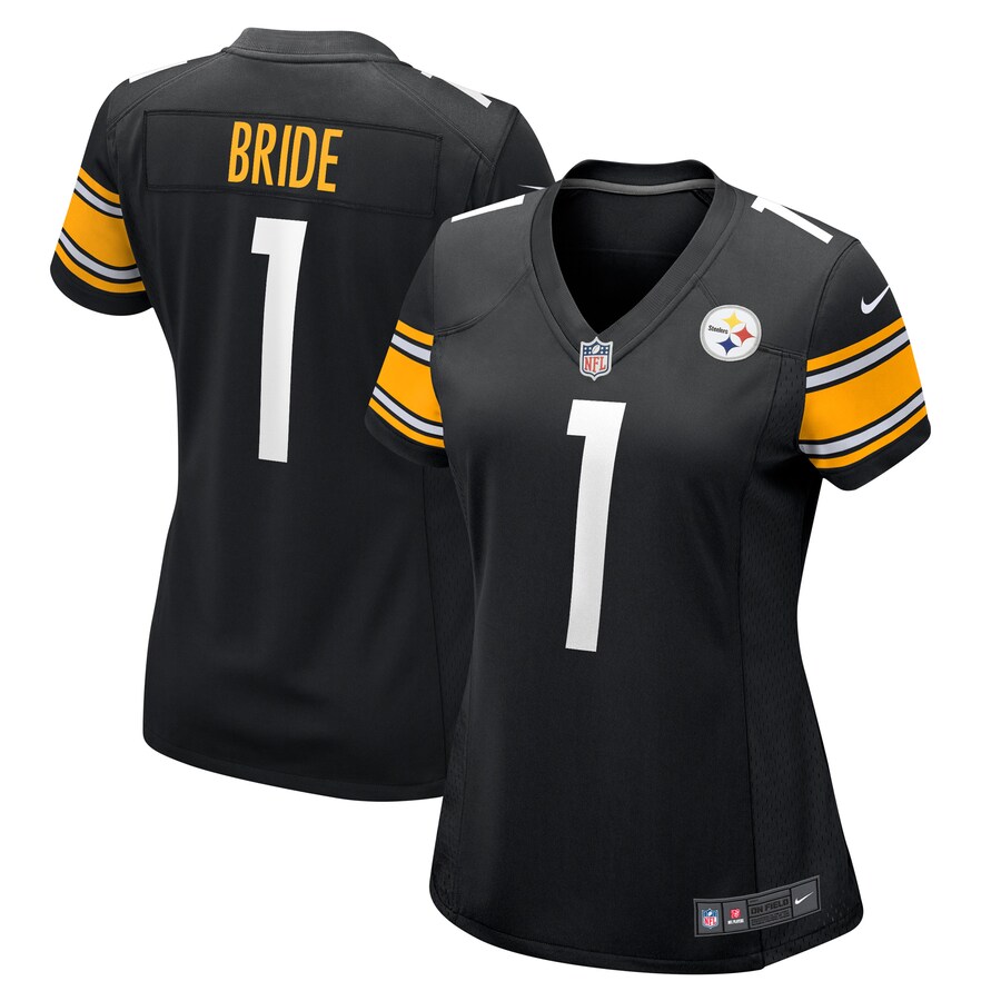 Women's Pittsburgh Steelers Number 1 Bride Nike Black Game Jersey