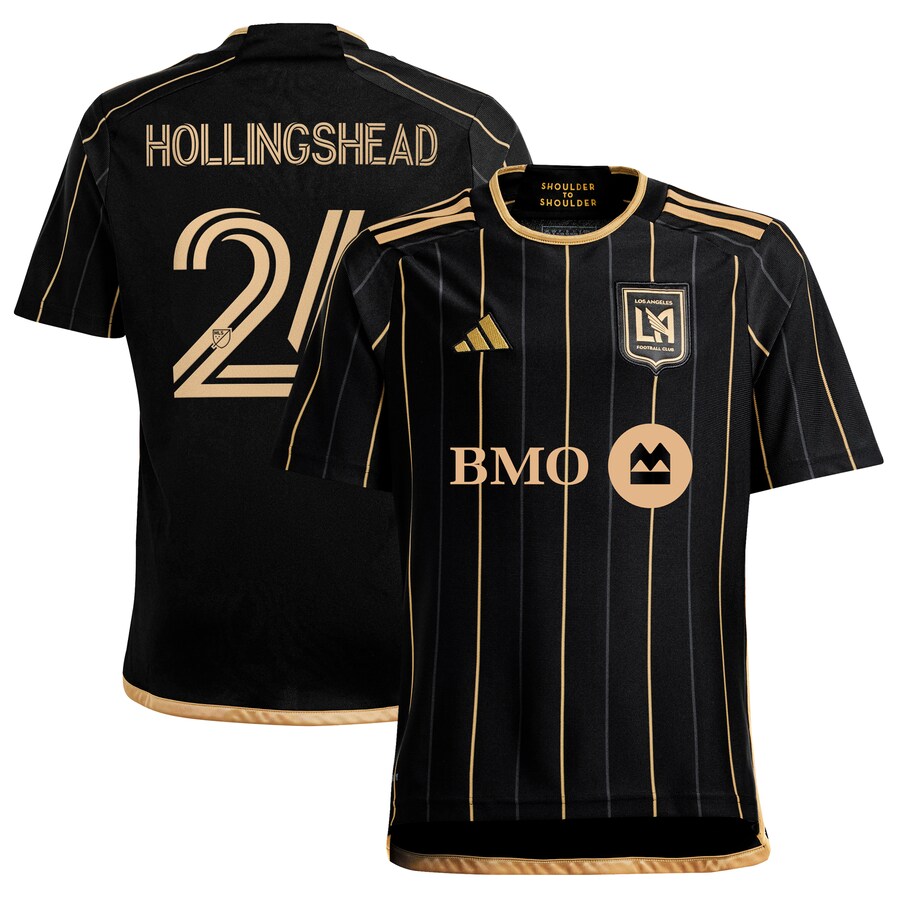 Youth LAFC Ryan Hollingshead adidas Black 2024 Primary Replica Player Jersey