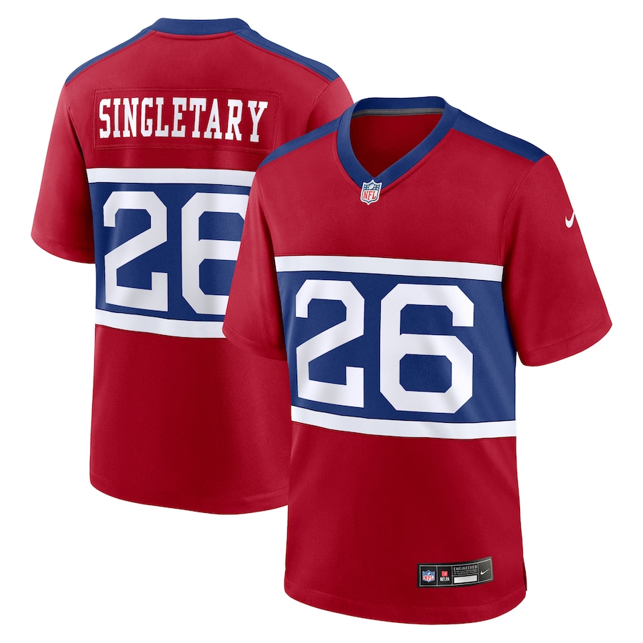 Youth New York Giants Devin Singletary Nike Century Red Alternate Player Game Jersey