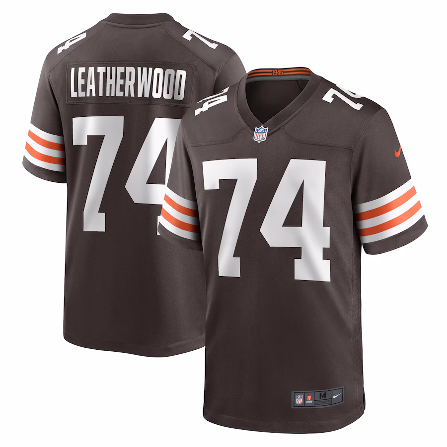 Men's Cleveland Browns Alex Leatherwood Nike  Brown Team Game Jersey