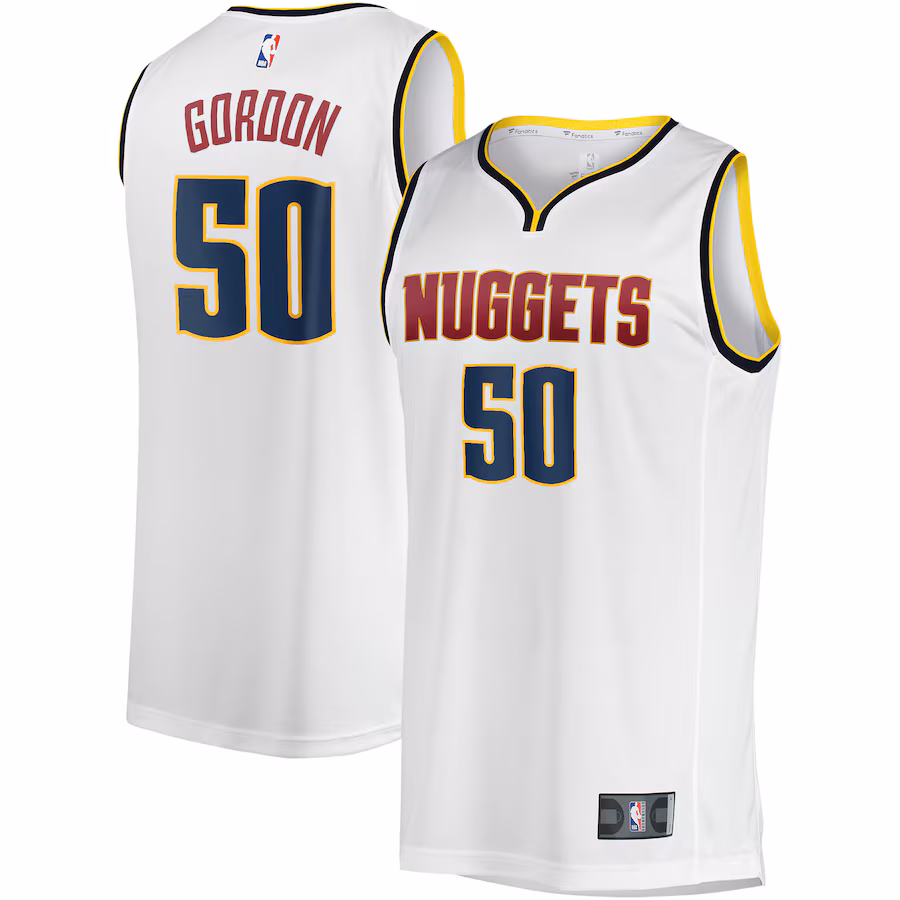 Youth Denver Nuggets Aaron Gordon Fanatics White Fast Break Player Jersey - Association Edition