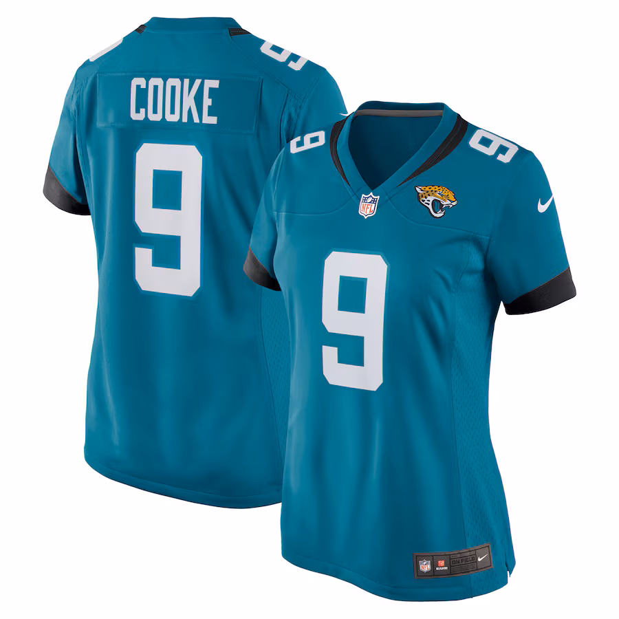 Women's Jacksonville Jaguars Logan Cooke Nike Teal Nike Game Jersey