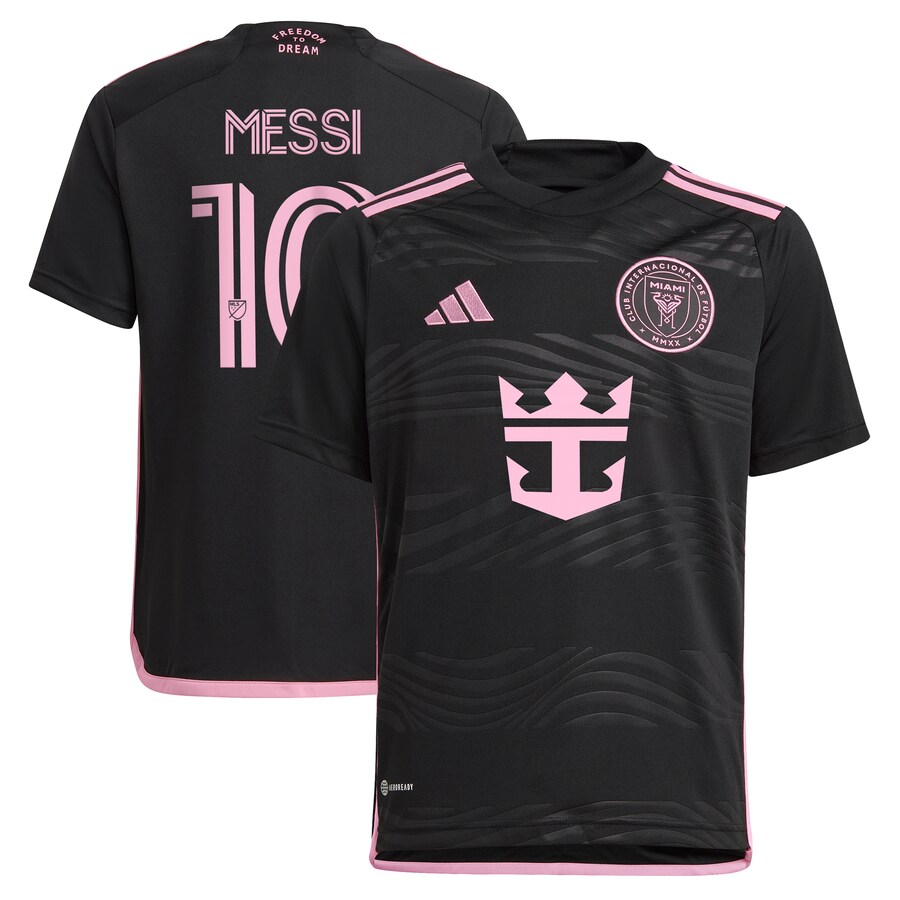 Youth Inter Miami CF Lionel Messi adidas Black 2024 La Noche Replica Player Jersey