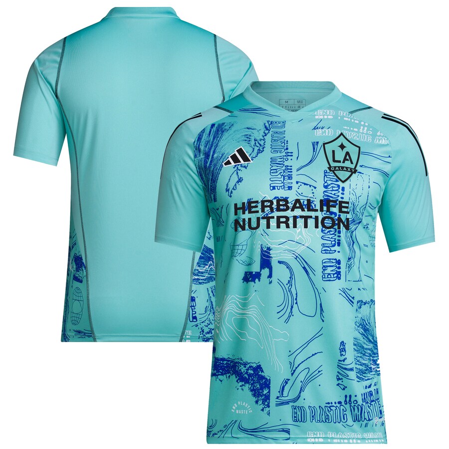Men's LA Galaxy  adidas Green 2023 One Planet Replica Jersey