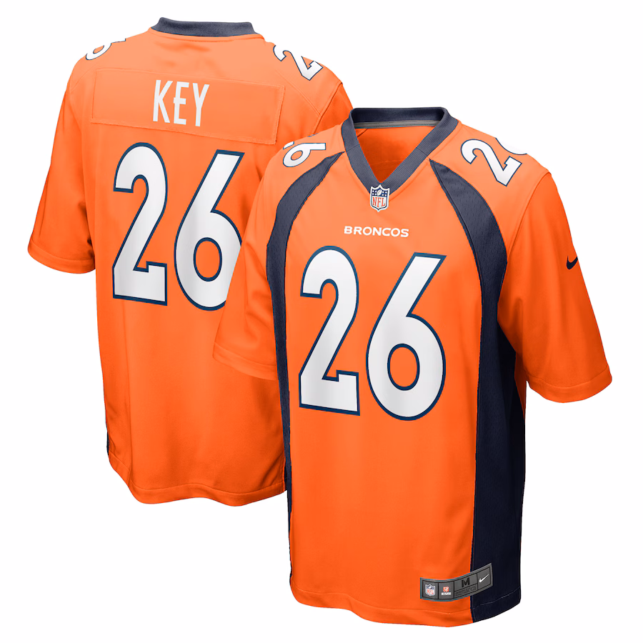 Men's Denver Broncos Devon Key Nike  Orange Team Game Jersey
