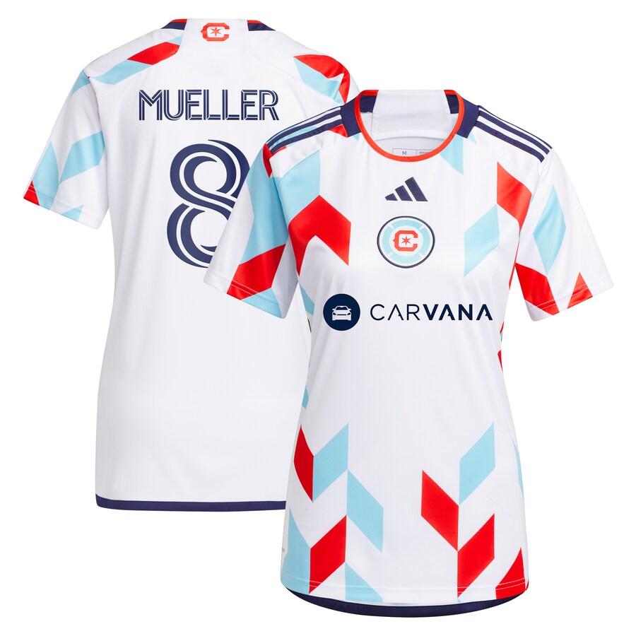 Women's Chicago Fire Chris Mueller adidas White 2024 A Kit For All Replica Player Jersey
