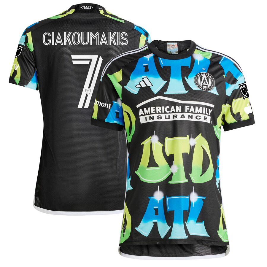 Men's Atlanta United FC Giorgos Giakoumakis adidas Black 2023 The 404 Authentic Player Jersey