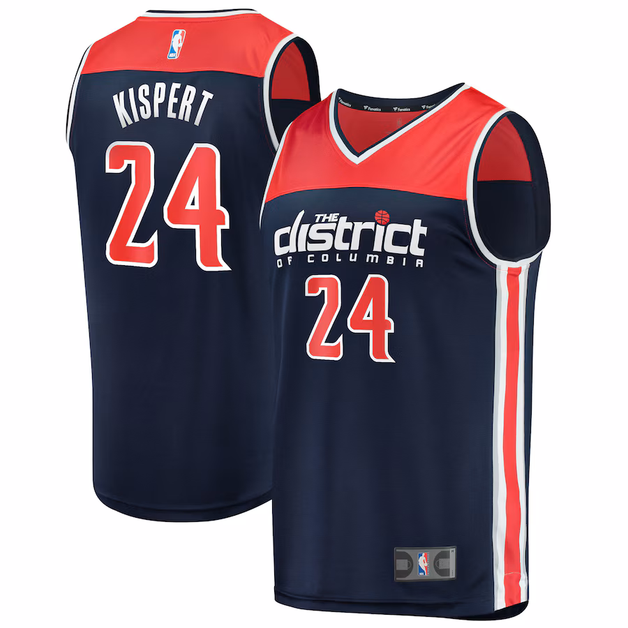 Men's Washington Wizards Corey Kispert Fanatics Navy Fast Break Replica Player Jersey - Statement Edition