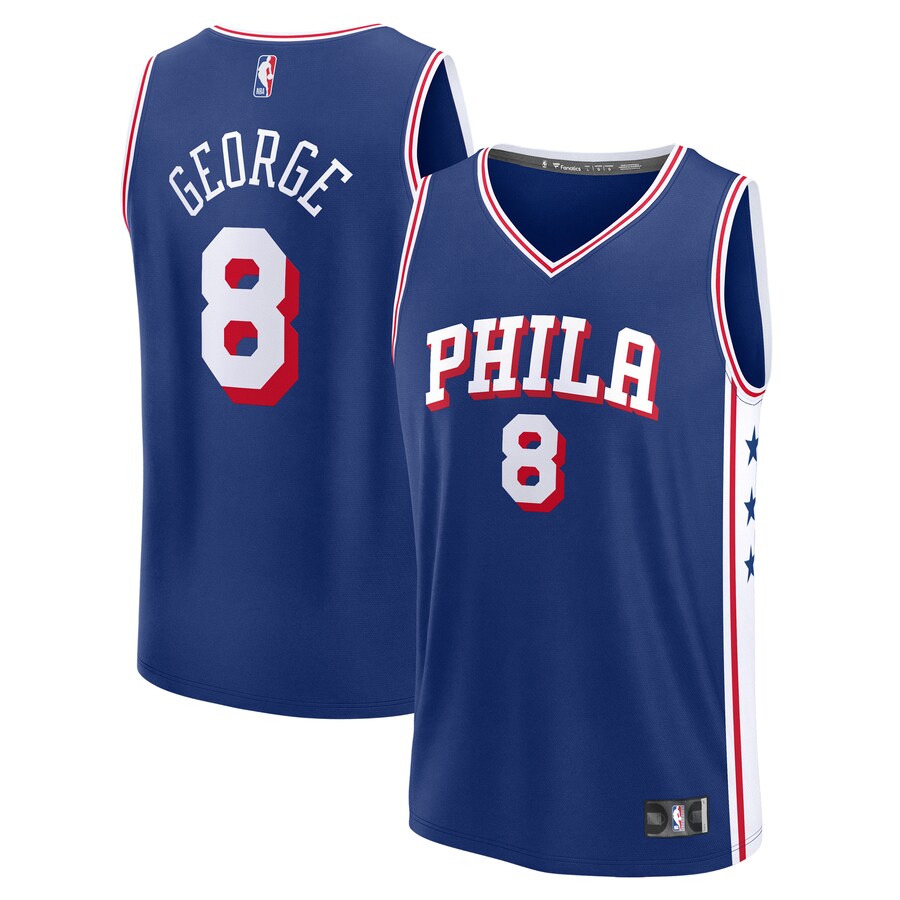 Youth Philadelphia 76ers Paul George Fanatics Royal Fast Break Replica Player Jersey - Icon Edition