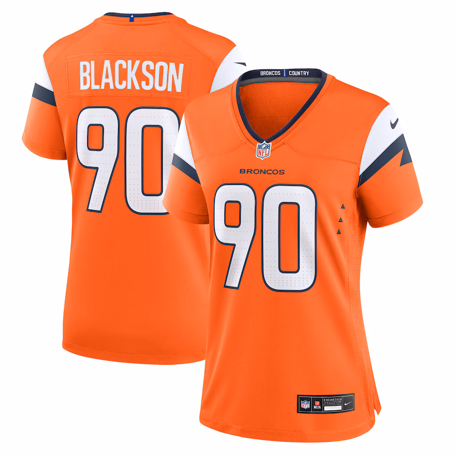 Women's Denver Broncos Angelo Blackson Nike  Orange Game Jersey