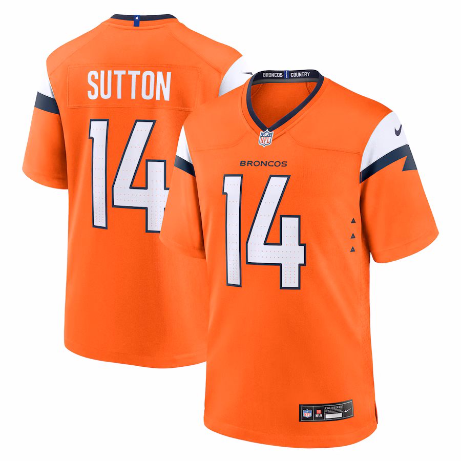 Men's Denver Broncos Courtland Sutton Nike Orange Game Jersey