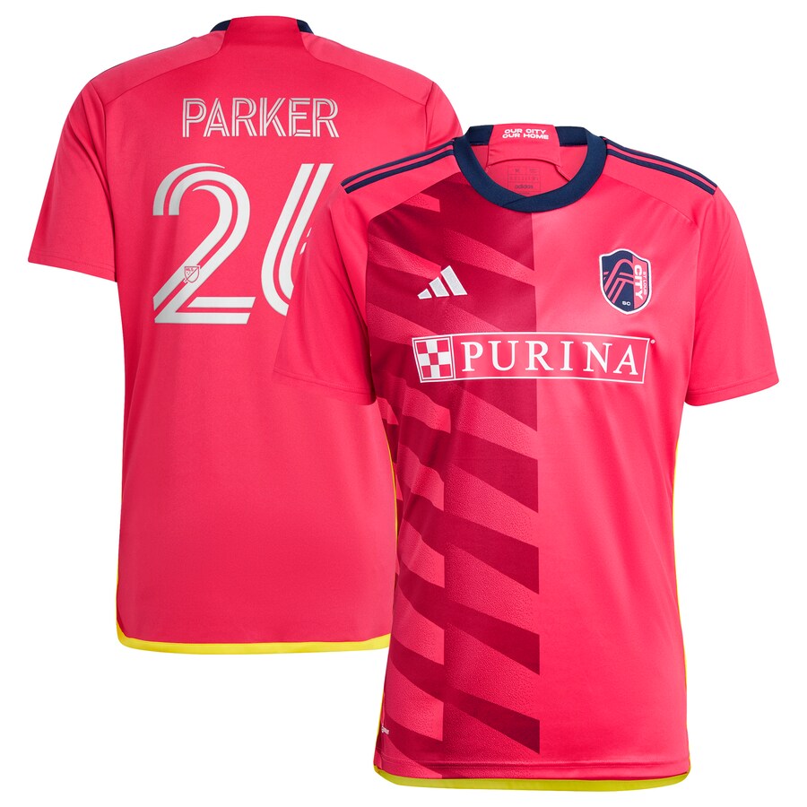 Men's St. Louis City SC Tim Parker adidas Red 2023 CITY Kit Replica Jersey