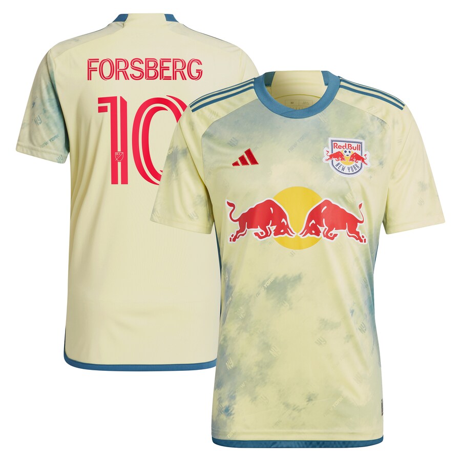 Men's New York Red Bulls Emil Forsberg adidas Yellow 2024 Daniel Patrick Kit Replica Player Jersey
