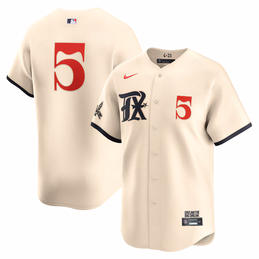 Men's Texas Rangers Corey Seager Nike Natural City Connect Limited Player Jersey
