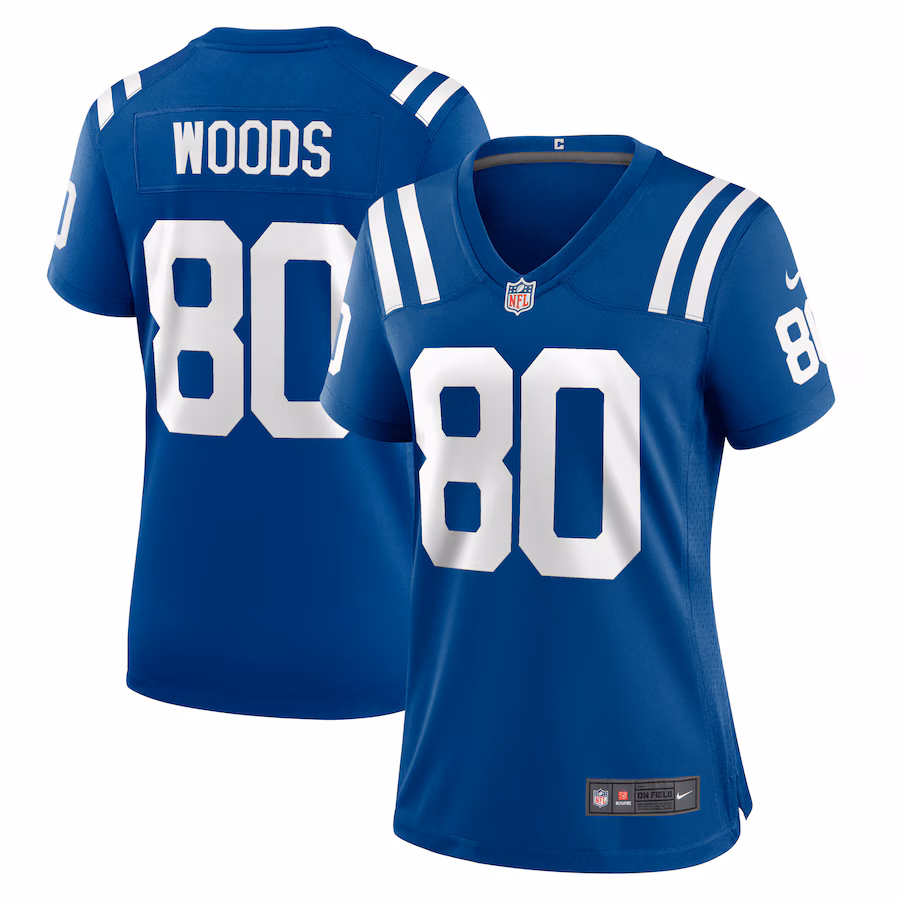 Women's Indianapolis Colts Jelani Woods Nike Royal Player Game Jersey