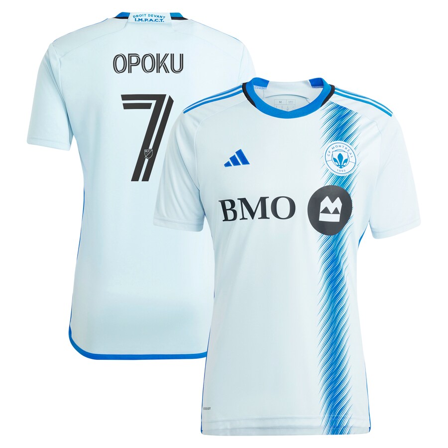 Men's CF Montreal Kwadwo Opoku adidas Light Blue 2024 La Main Replica Player Jersey