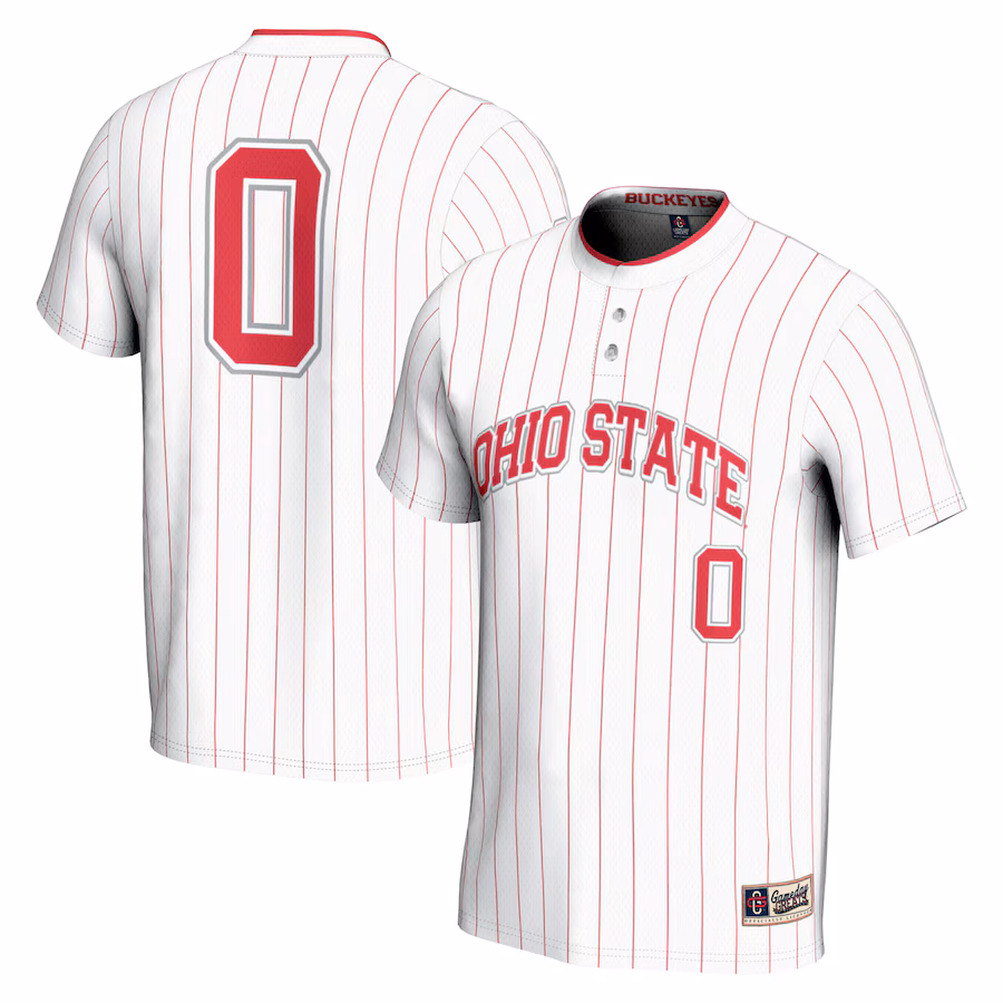 #0 Ohio State Buckeyes GameDay Greats Youth Lightweight Softball Jersey - White