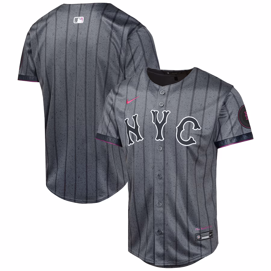 Youth New York Mets Nike Graphite 2024 City Connect Limited Jersey
