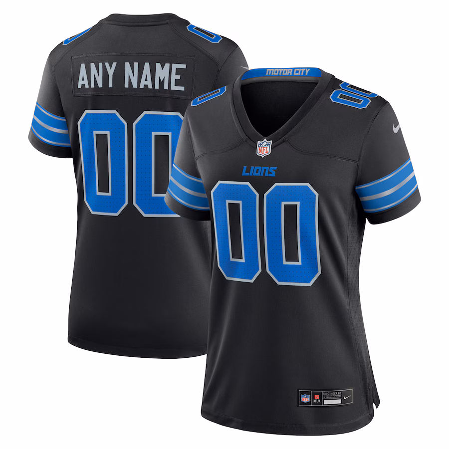 Women's Detroit Lions  Nike Black Alternate Custom Game Jersey