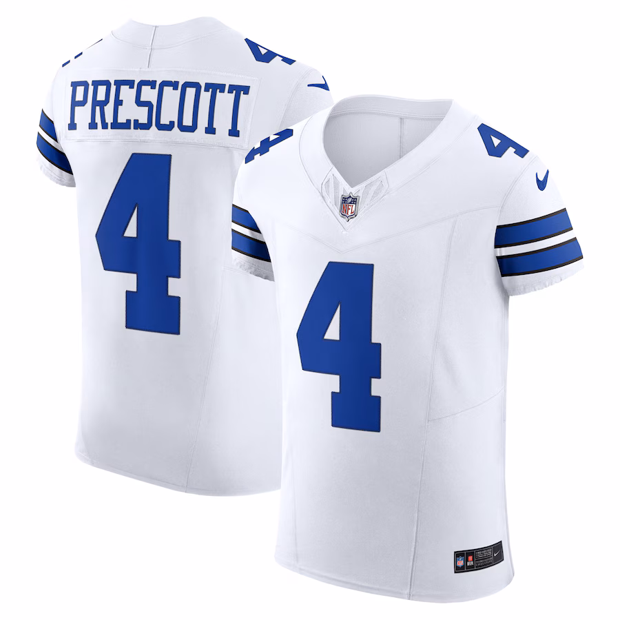 Men's Dallas Cowboys Dak Prescott Nike White Vapor F.U.S.E. Elite Jersey