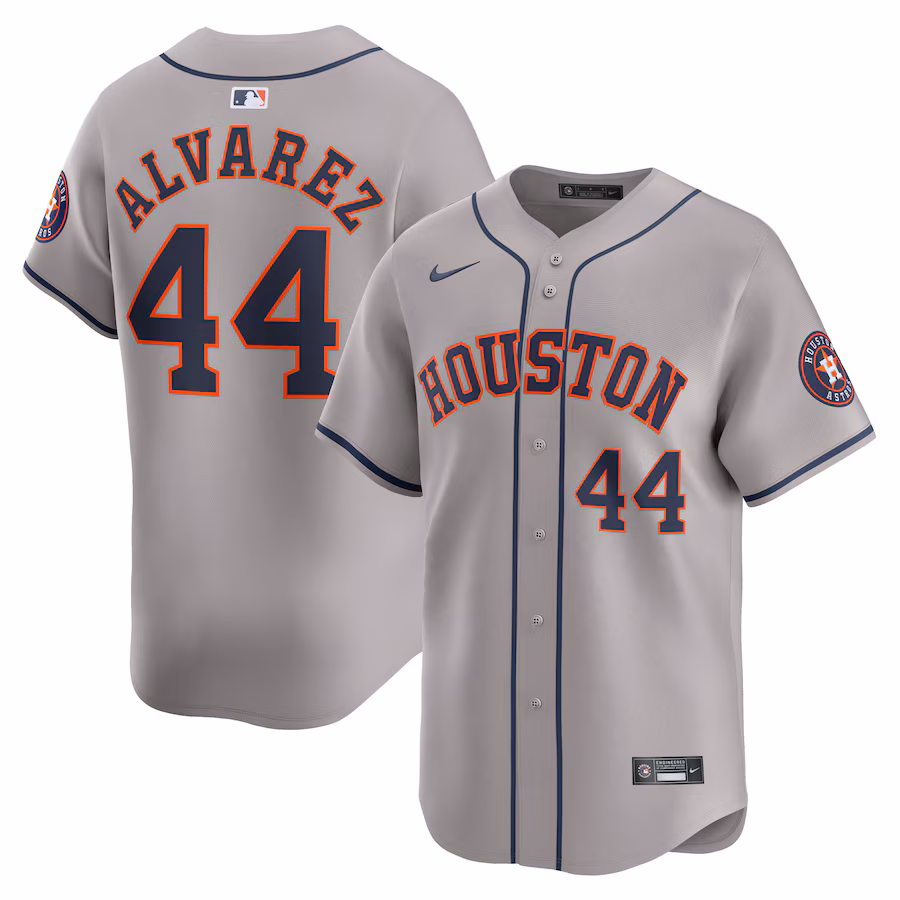 Men's Houston Astros Yordan Alvarez Nike Gray Away Limited Player Jersey