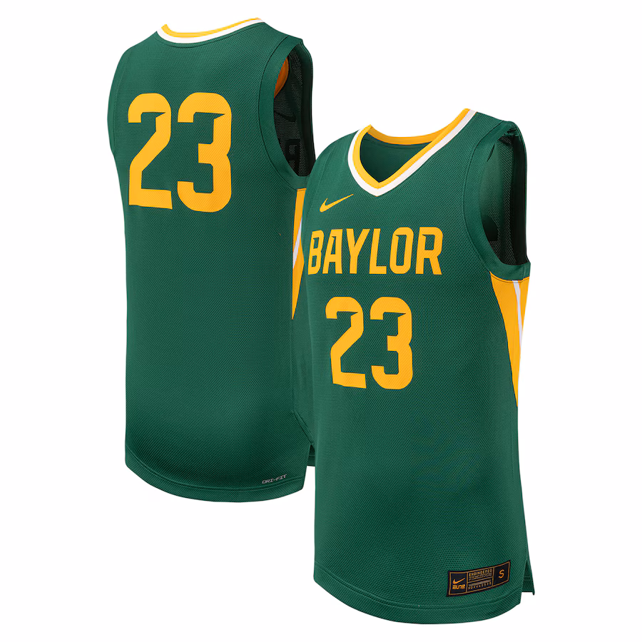 #23 Baylor Bears Nike Replica Basketball Jersey - Green
